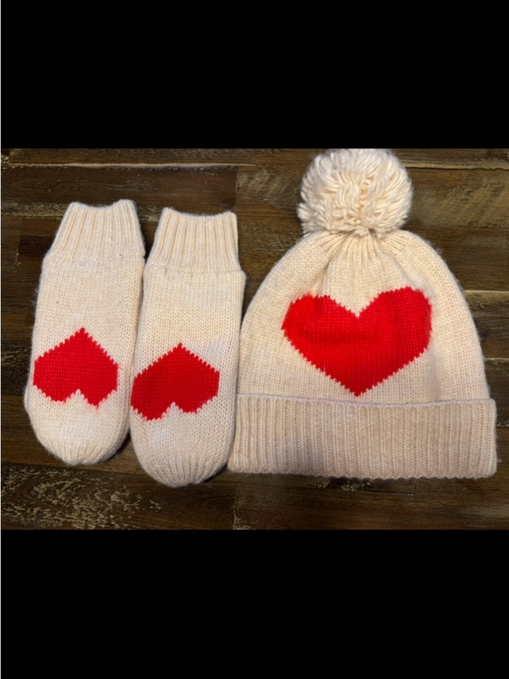 Jillian Harris Knit Beanie and Mittens Set
